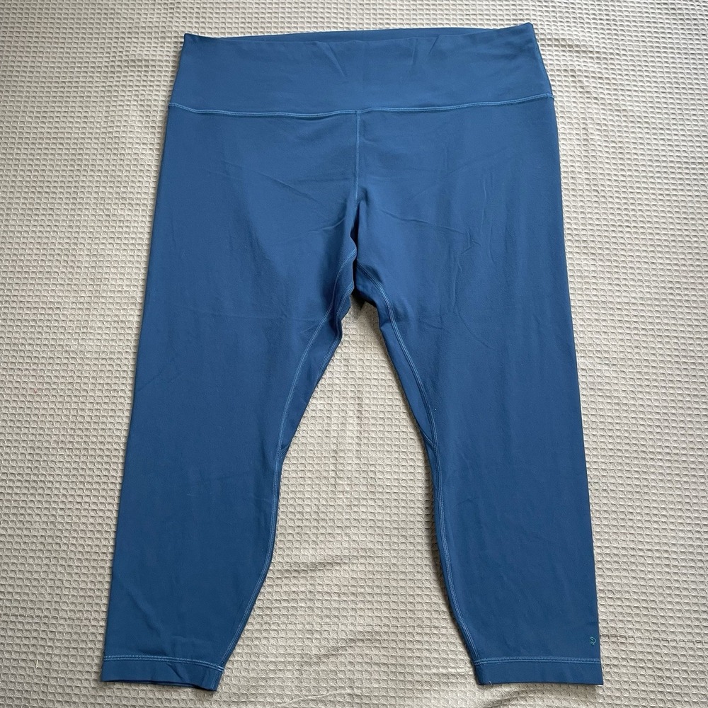 Lululemon Align Crop Leggings 20 Womens Blue 25" Stretch High Rise